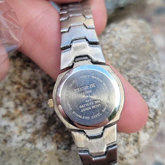 Vintage Watches Elgin EL7018 Two Tone Roman Dial Expansion Band Quartz - Picture 7 of 10